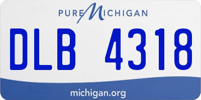 MI license plate DLB4318