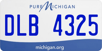 MI license plate DLB4325