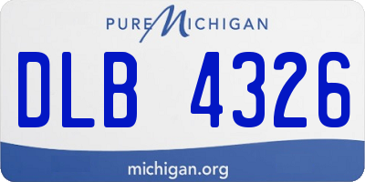 MI license plate DLB4326