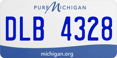 MI license plate DLB4328