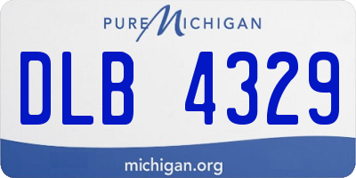 MI license plate DLB4329