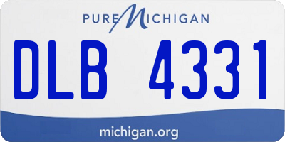 MI license plate DLB4331