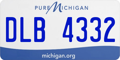 MI license plate DLB4332