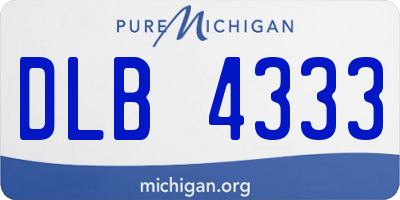 MI license plate DLB4333
