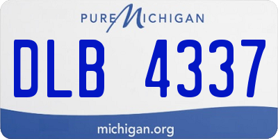 MI license plate DLB4337