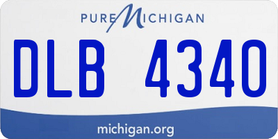 MI license plate DLB4340