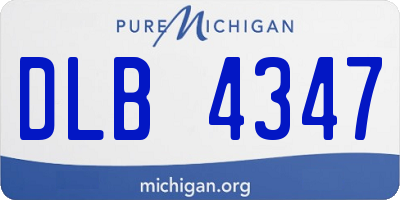 MI license plate DLB4347