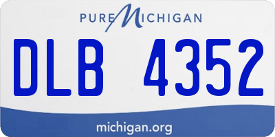 MI license plate DLB4352