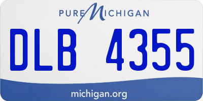 MI license plate DLB4355