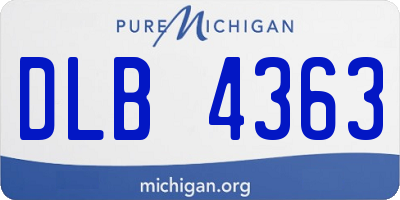 MI license plate DLB4363