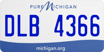 MI license plate DLB4366