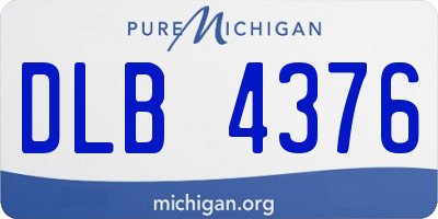 MI license plate DLB4376