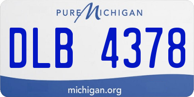 MI license plate DLB4378