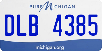 MI license plate DLB4385