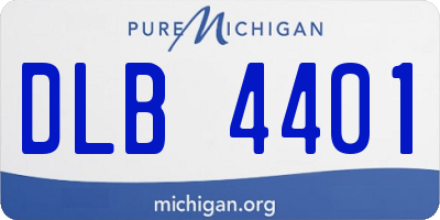 MI license plate DLB4401