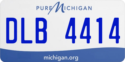 MI license plate DLB4414