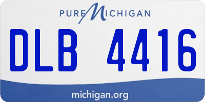 MI license plate DLB4416