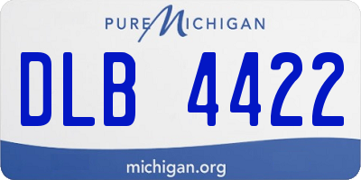 MI license plate DLB4422