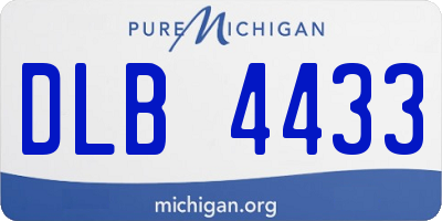 MI license plate DLB4433