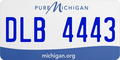MI license plate DLB4443