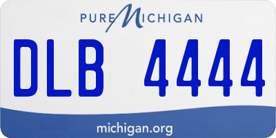 MI license plate DLB4444