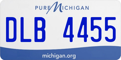 MI license plate DLB4455