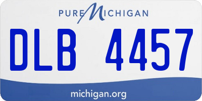 MI license plate DLB4457