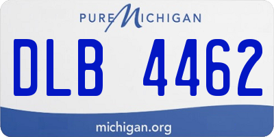 MI license plate DLB4462