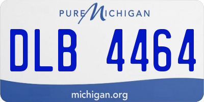 MI license plate DLB4464