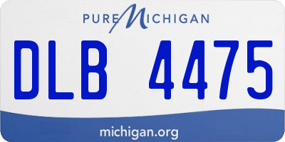 MI license plate DLB4475