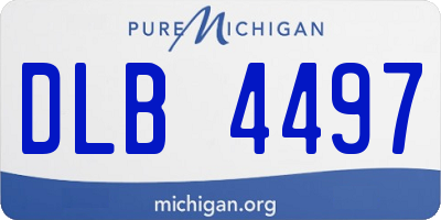 MI license plate DLB4497