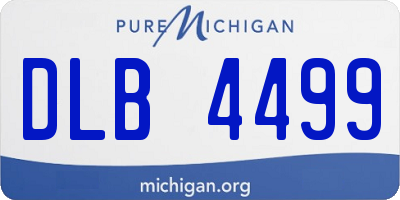 MI license plate DLB4499