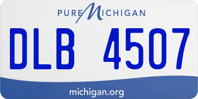 MI license plate DLB4507