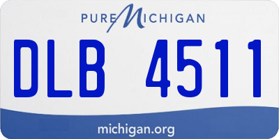 MI license plate DLB4511