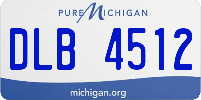 MI license plate DLB4512