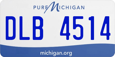 MI license plate DLB4514