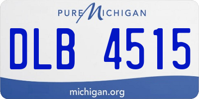 MI license plate DLB4515