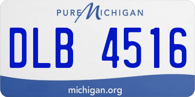 MI license plate DLB4516