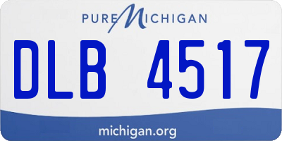MI license plate DLB4517