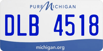 MI license plate DLB4518