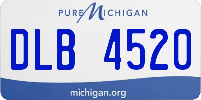 MI license plate DLB4520