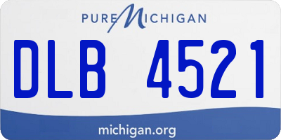 MI license plate DLB4521
