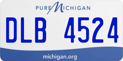 MI license plate DLB4524