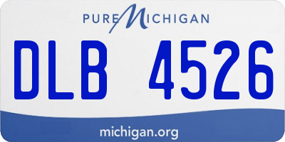 MI license plate DLB4526