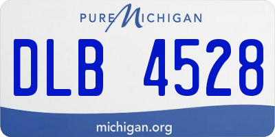 MI license plate DLB4528