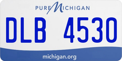 MI license plate DLB4530