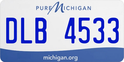 MI license plate DLB4533