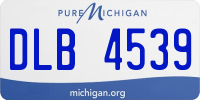 MI license plate DLB4539