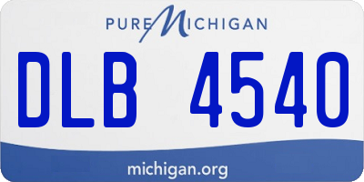 MI license plate DLB4540