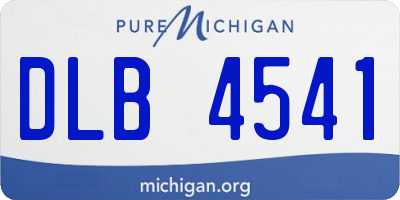 MI license plate DLB4541